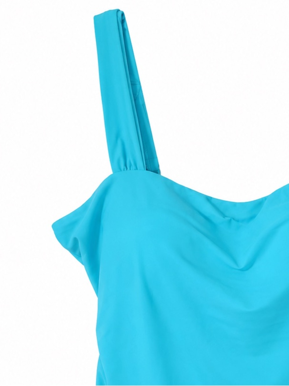 RELLECIGA NWT Sky Blue One Piece Swimsuit XL Ruched Tummy Control - Picture 2 of 3